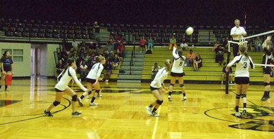 Image: Alyssa stops the ball and gets it back on track.