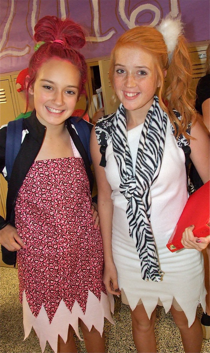 Image: Pebbles and Wilma, AKA: Jozie Perkins and Hannah Washington, are helping to spread the message, “Say NO to drugs!” 