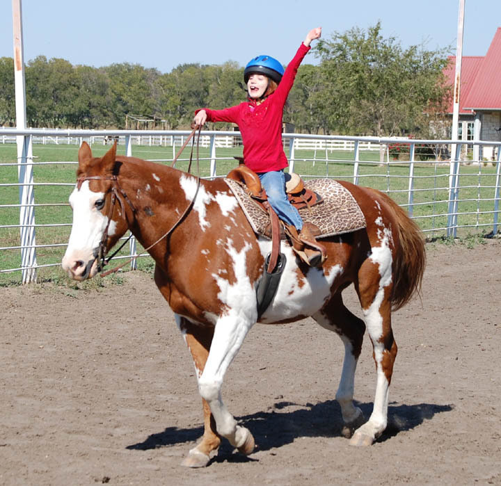 Image: Autumn Wells of Waxahachie had a blast competing in Mighty Special. The pair won western walk trot and horsemanship.