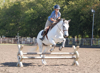 Image: Courtney Griffith of Midlothian and her horse Grayliner won the hunter over fences and English walk trot classes.