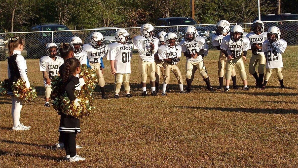 Image: The C-team gets ready to take the field against Dawson.