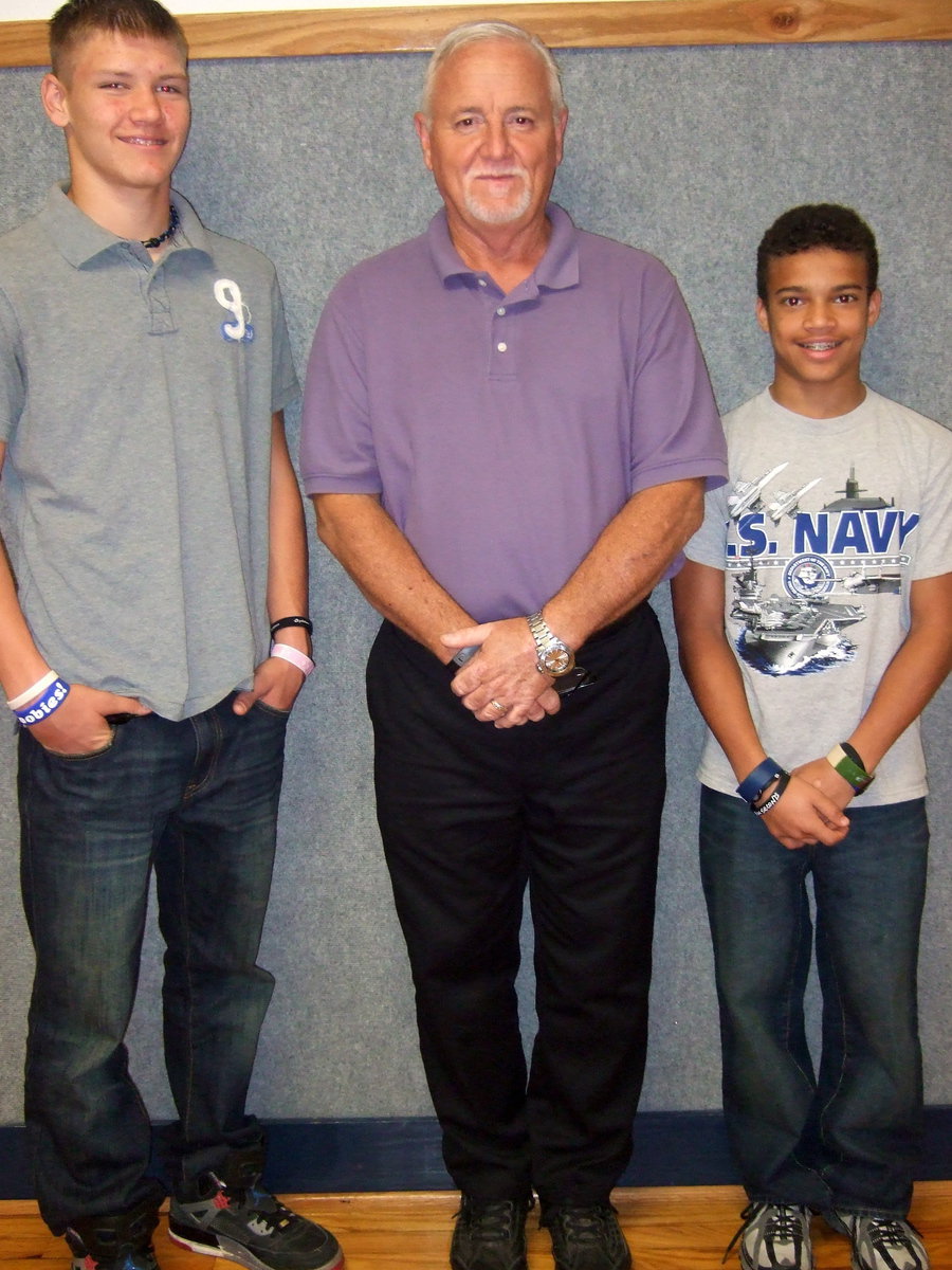 Image: Eric Evans, Mike Trussell and Jaquay Brown. Mike Trussell is the band director at Milford ISD and is very proud of Eric and Jaquay participating in the Honor Call.