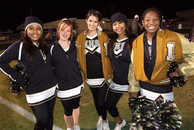 Image: IHS cheerleaders Ashley Harper, Felicia Little, Beverly Barnhart, Destani Anderson and Jameka Copeland are all decked out in their Gladiator gear.