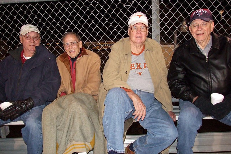 Image: The remaining members of the 1954 Italy Gladiators were on hand to watch the game. And the stories they had to tell. They played in leather helmets their freshman season before wearing brand new plastic Riddell helmets their Sophomore season. No facemasks by the way.
