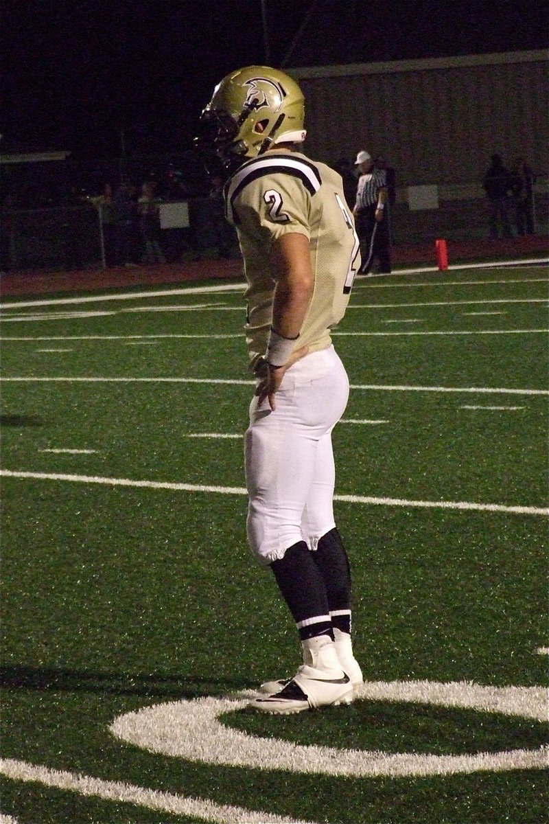 Image: Chase Hamilton(2) is ready for the Franklin kickoff.