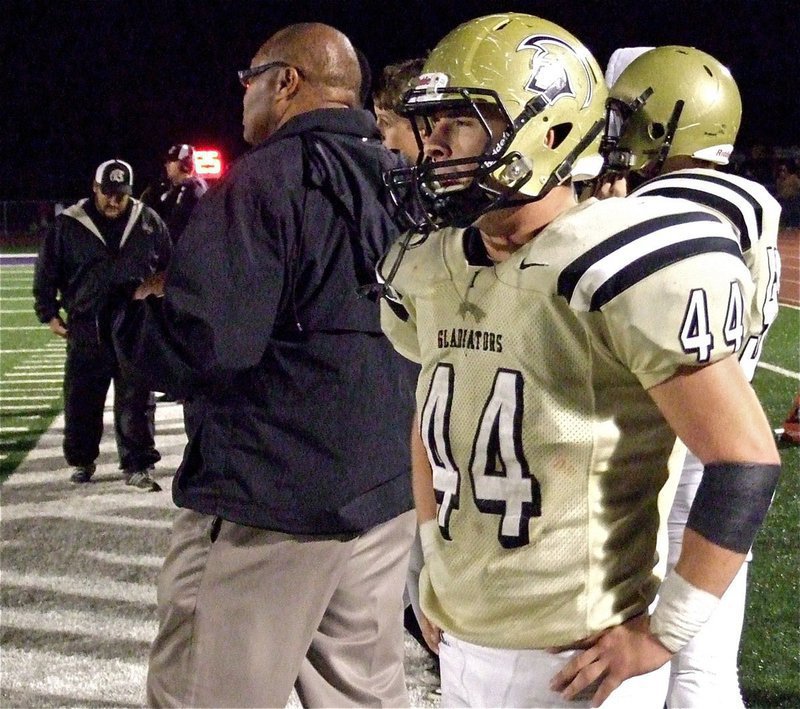Image: Gladiator Ethan Saxon(44) hopes his team can pull out a playoff win.