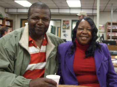 Image: Mr. and Mrs. Overton enjoy the day with the other veterans.