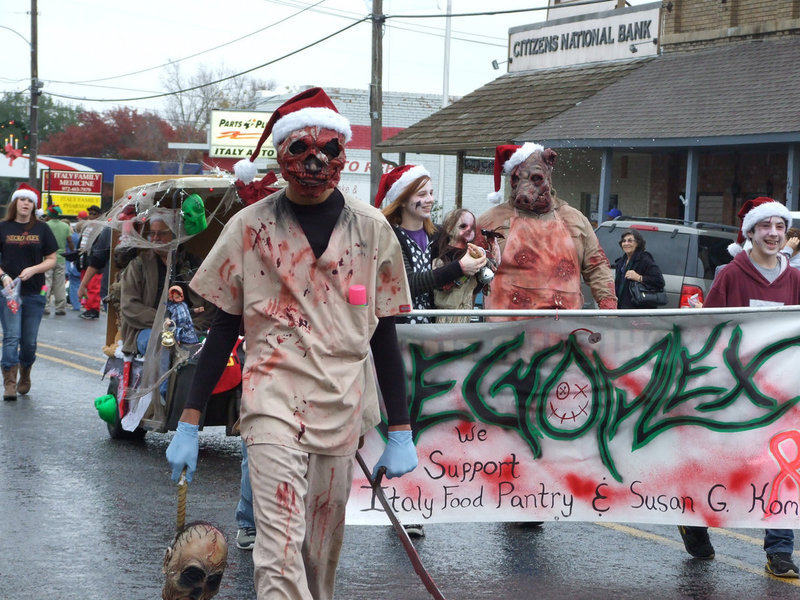 Image: Necroplex walks the crowd and supports the local food pantry and Susan G. Komen funds.