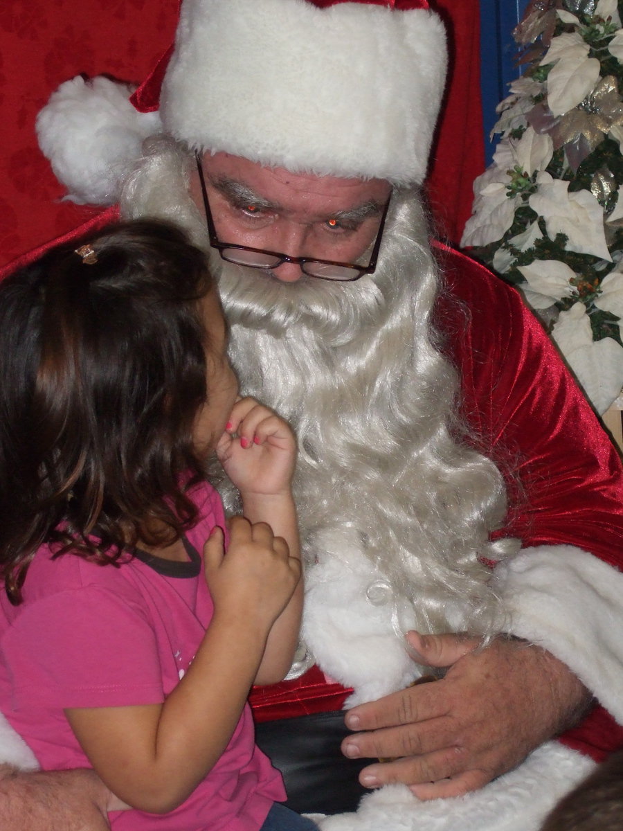 Image: Christmas secrets are being told to Santa.