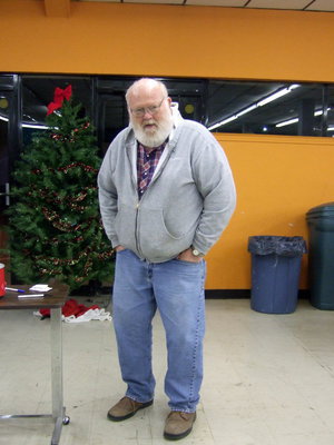 Image: Murray Wainscott greeting everyone.