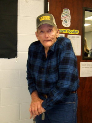 Image: John Winchester, Lorene’s husband waiting to unveil the plaque.