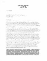 Image: Letter read by Carol Gillespie at AWSSC meeting. – page 1