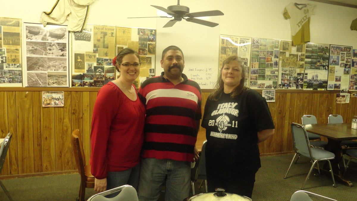 Image: Davee and Albert Garcia and Flossie wind down after a successful event.