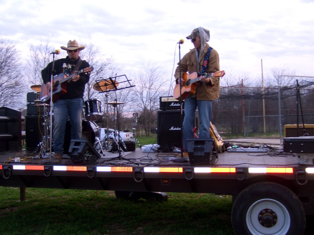 Image: The show must go on. 
    (L-R) David Harness, Jason Herrin