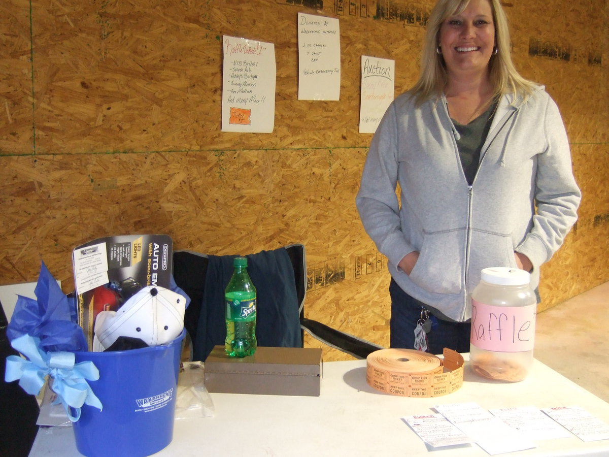 Image: Carol Norcross was selling lots of raffle tickets!