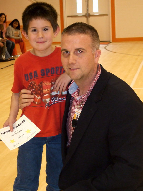 Image: Kindergartner Trevor Rogers made the AB honor roll.