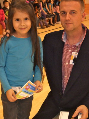 Image: Kindergartner Linda Martinez was awarded the Citizenship award.