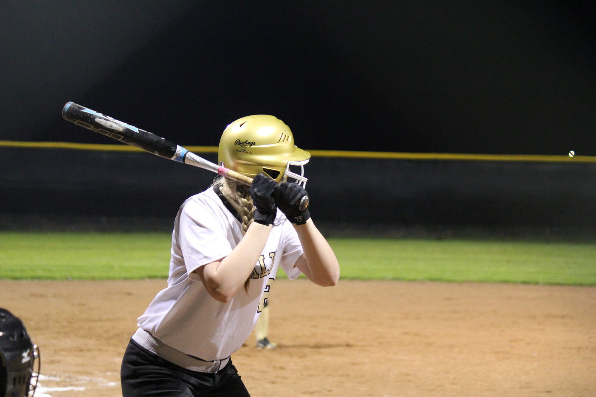 Image: Madison Washington gets ready for the pitch. 