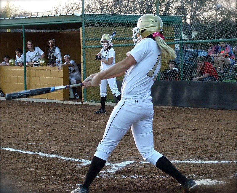 Image: Megan Richards(17) records another Lady Gladiator hit.