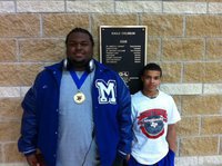 Image: Alan Singleton and Jaquay Brown at the Regional Powerlifting Meet.