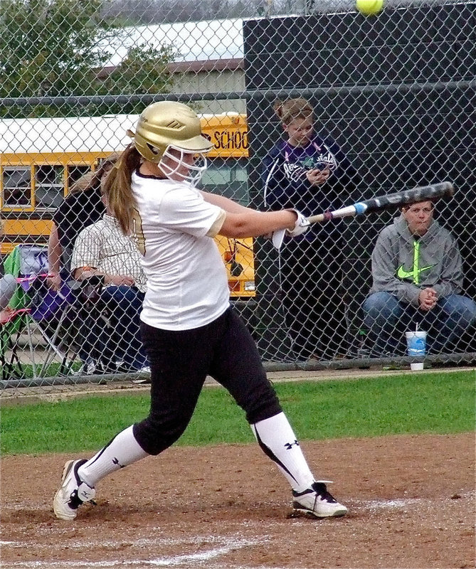 Image: Italy’s Paige Westbrook(10) connects with a pitch.