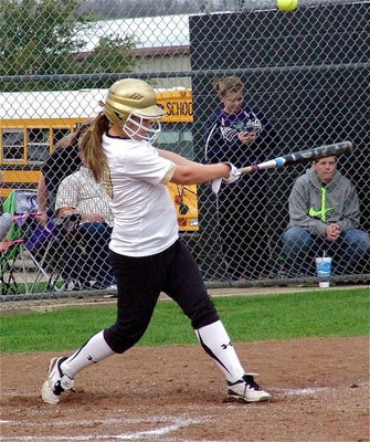 Image: Italy’s Paige Westbrook(10) connects with a pitch.