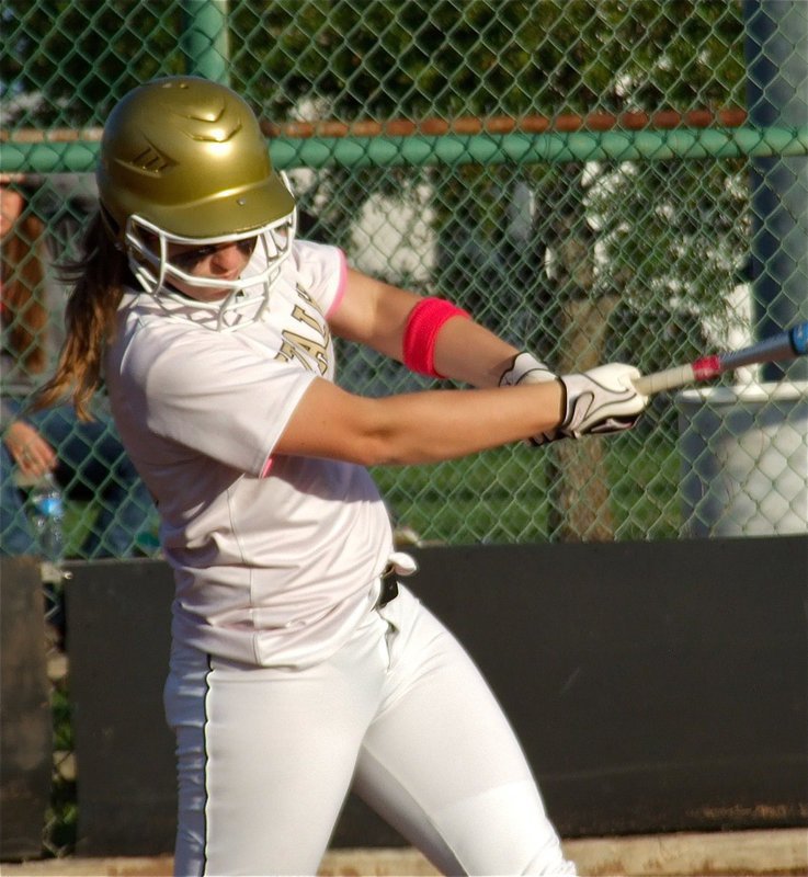 Image: Freshman Jaclynn Lewis was productive swinging the bat against Maypearl.