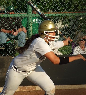 Image: Lady Gladiator, Alyssa Richards, takes off after forcing the ball into Clifton’s out field.