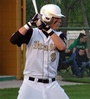 Image: Gladiator, Cole Hopkins(9) waits for his pitch.
