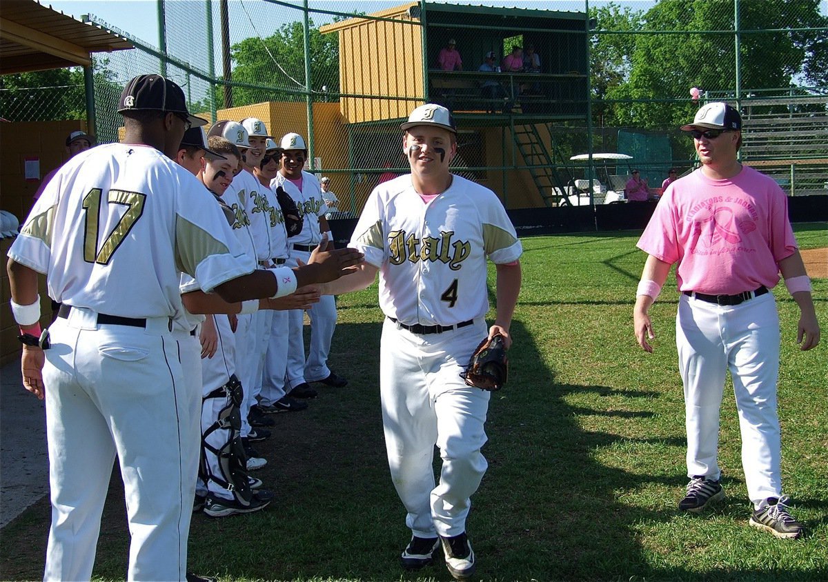 Image: Bailey Walton(4) gets introduced for the Italy JV team.