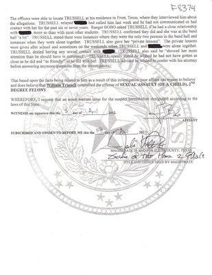 Image: Arrest Warrant Affidavit, page 2