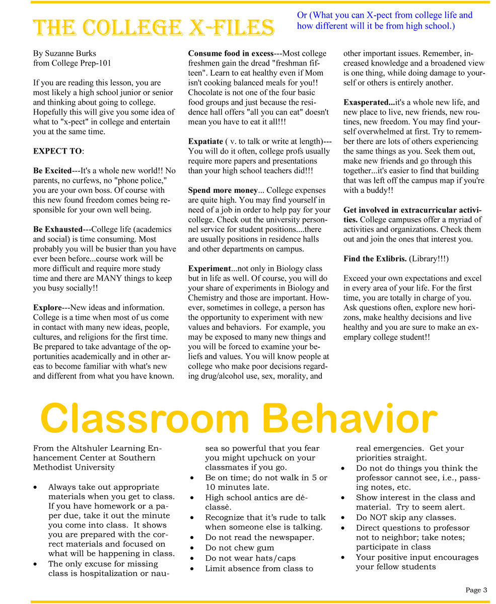 Image: April Senior Newsletter, page 3