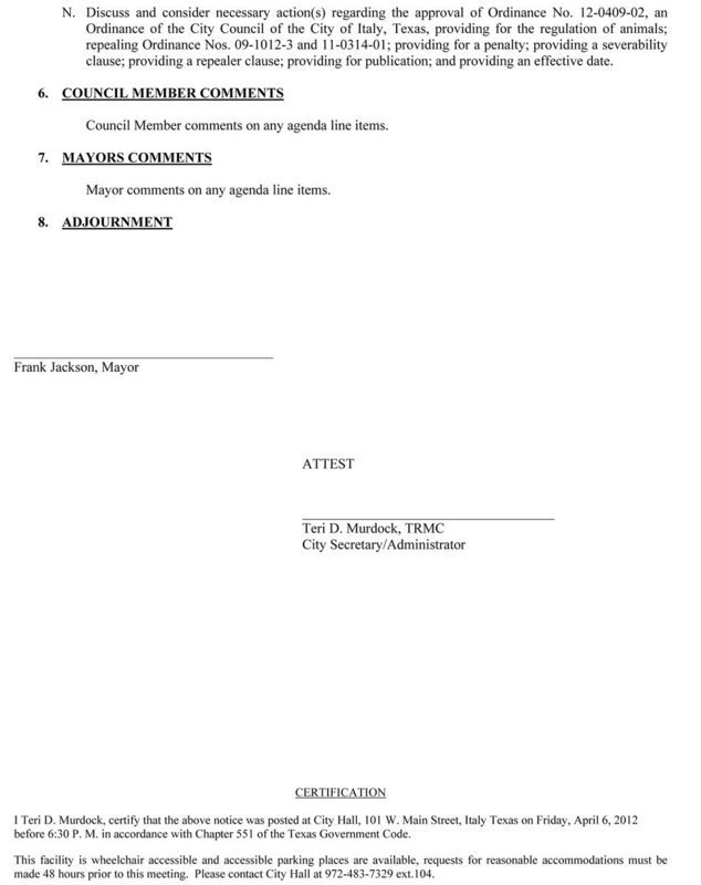 Image: Agenda, page 2