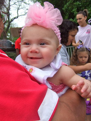 Image: She is all decked out for Easter fun.