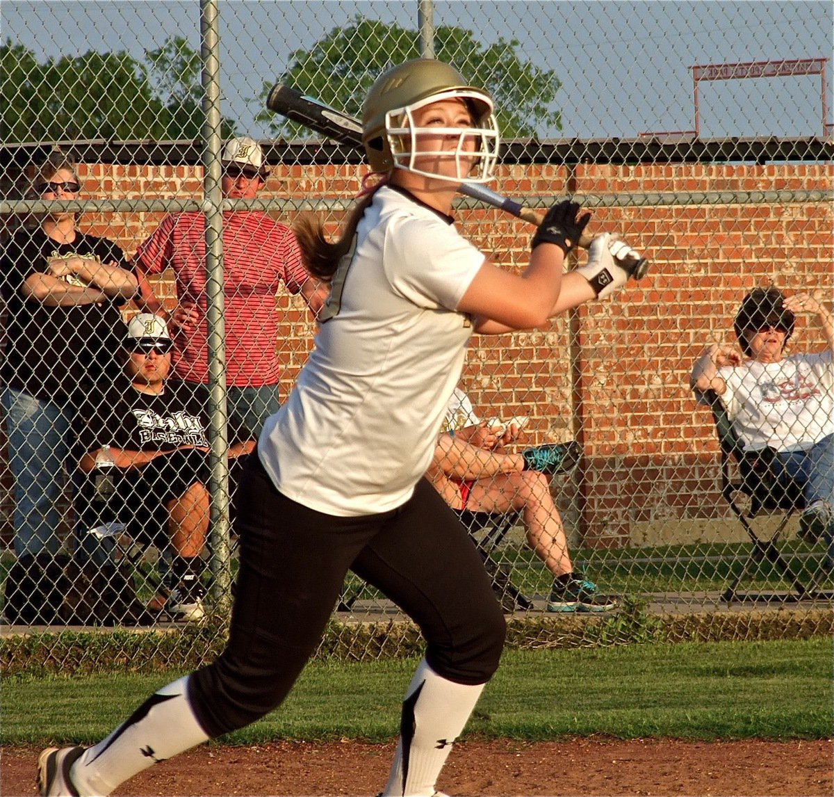 Image: Lady Gladiator, Paige Westbrook(10), fouls one out of play.