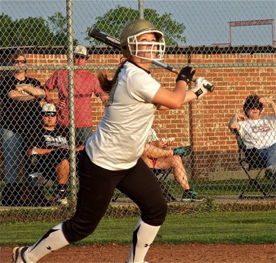 Image: Lady Gladiator, Paige Westbrook(10), fouls one out of play.