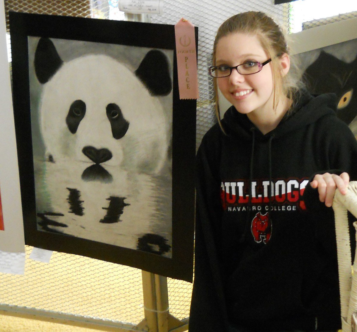 Image: Anna Riddle 4th place with her pastel, ‘Reflection’