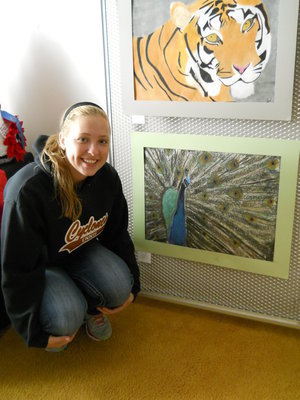 Image: Jaclynn Lewis: Entered her pastel, ‘Pretty Peacock’