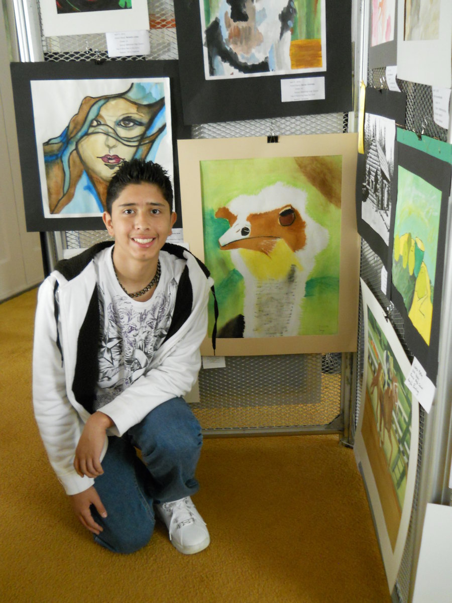 Image: Joseph Sage: Entered his pastel, ‘Austin the Ostrich’