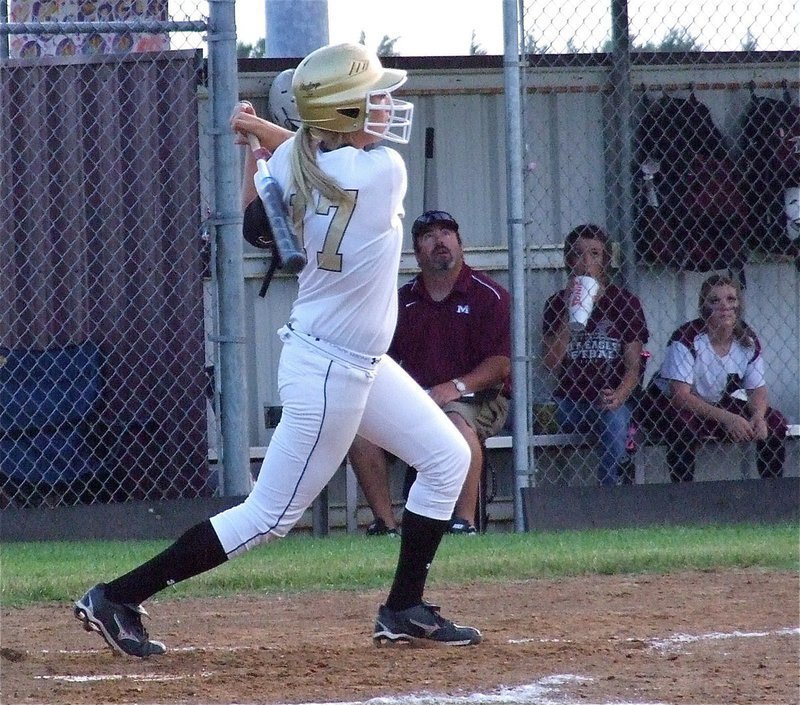 Image: Megan Richards(17) kept jabbing away at the Lady Eagles until she cracked their shell of confidence.