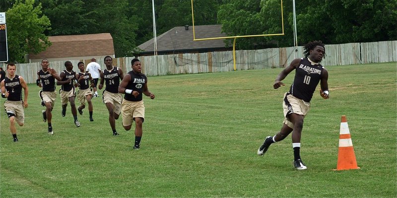 Image: Skill backs start the chariot races.
