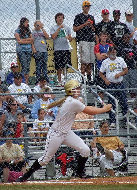 Image: Freshman Lady Gladiator, Madison Washington(2), hits a clutch shot late in the contest.