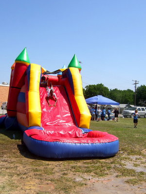 Image: Going really fast down the slide.