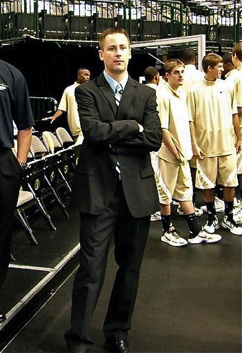 Image: Coach Aidan Callahan moments before his Gladiators stepped onto the Dallas Maverick’s home court inside the American Airlines Center.