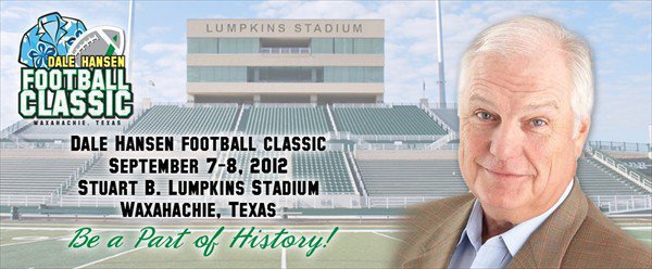 Image: The official website for the inaugural Dale Hansen Football Classic promoting September football match ups between Italy and Malakoff, the Florence Buffaloes versus the Thrall Tigers and the Alvarado Indians versus the Mexia Blackcats is live!