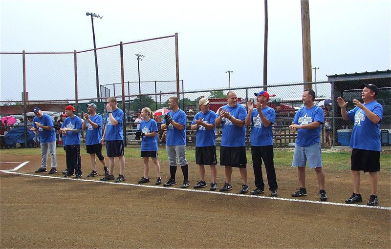 Image: The Italy Police Department, aka Italy’s Finest, is introduced before the game.