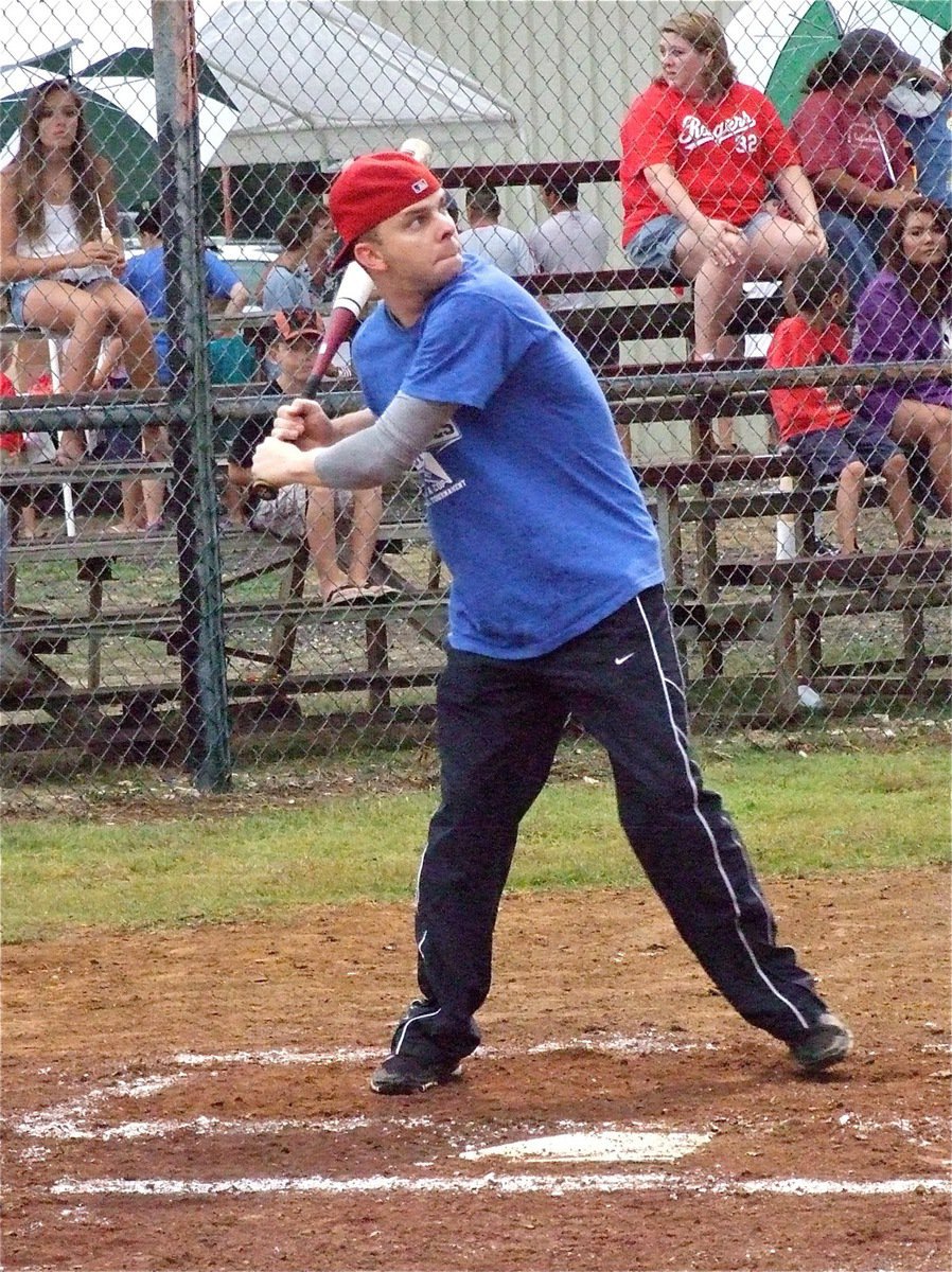 Image: Officer Daniel Pitts prepares to send one deep.