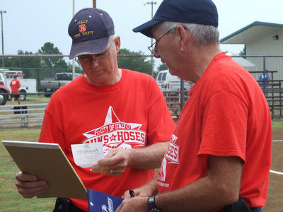 Image: Pastor Ronnie Dabney and Chief Chambers go over the roster.