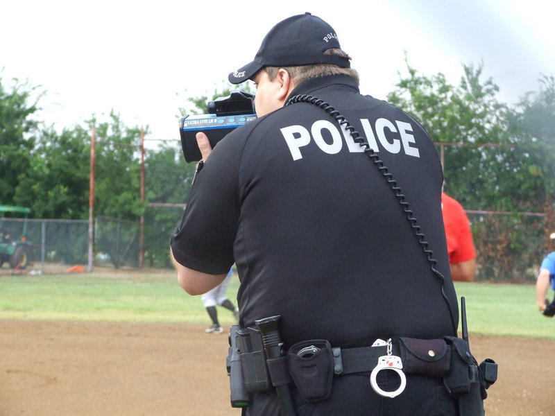 Image: Officer Eric Toliver backs up his fellow officers.
