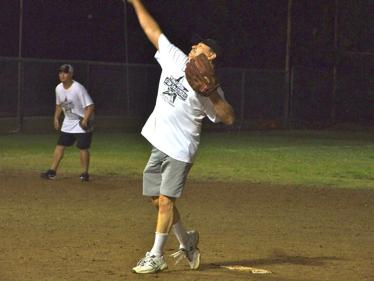 Image: Winners of the second game, The Street Gang pitch to the winner of the first game.